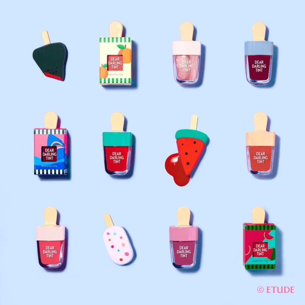 Dear Darling Water Gel Tint Ice Cream swatch 2 skincare-kbeauty-glowtime-etude house dear darling water gel tint