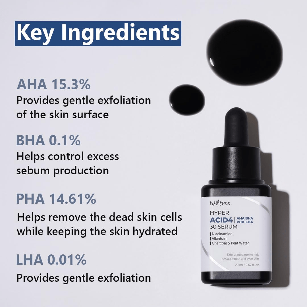 ISNTREE AHA BHA PHA LHA 30 serum 5 skincare-kbeauty-glowtime-isntree aha bha pha lha 30 serum