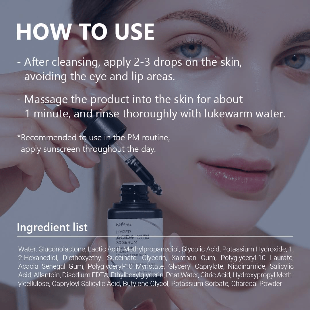 ISNTREE AHA BHA PHA LHA 30 serum 6 skincare-kbeauty-glowtime-isntree aha bha pha lha 30 serum