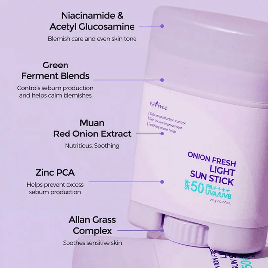 Onion Fresh light sun stick 5 skincare-kbeauty-glowtime-isntree onion fresh light sun stick