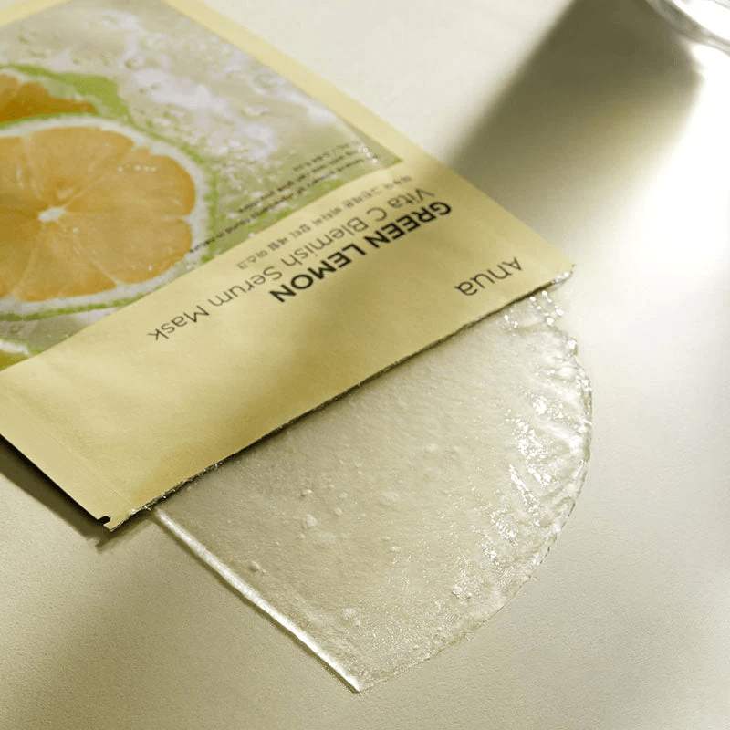 ANUA Green Lemon Vita C Blemish Serum Mask 4 skincare-kbeauty-glowtime-anua green lemon vita c blemish serum mask