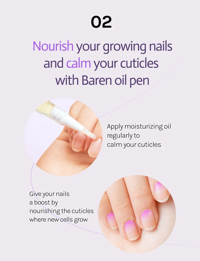 Baren Nail and Cuticle Repair essence oil pen 6 skincare-kbeauty-glowtime-beren nail and cuticle repair essence oil pen