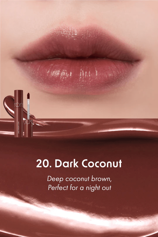 ROM&ND Juicy Lasting Tint 20 Dark Coconut 1 skincare-kbeauty-glowtime-round&nd juicy lasting tint 20 dark coconut