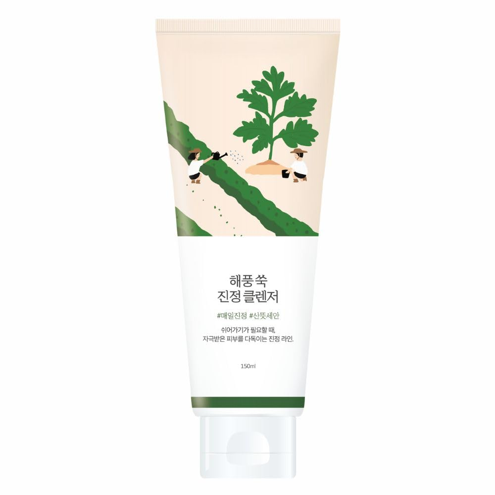 ROUND LAB Mugwort Calming Cleanser 1 skincare-kbeauty-glowtime-round lab mugwort calming cleanser