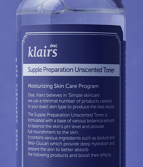 DEAR KLAIRS Supple Preparation Unscented Toner 4 skincare-kbeauty-glowtime dear klairs supple preparation unscented toner