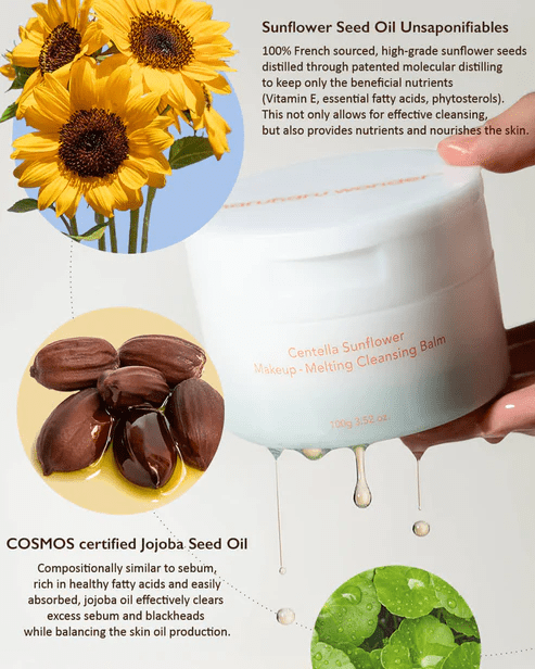 HARU HARU Wonder Centella Sunflower Makeup Melting Cleansing Balm 4 skincare-kbeauty-glowtime haru haru wonder centella sunflower make up melting cleansing balm
