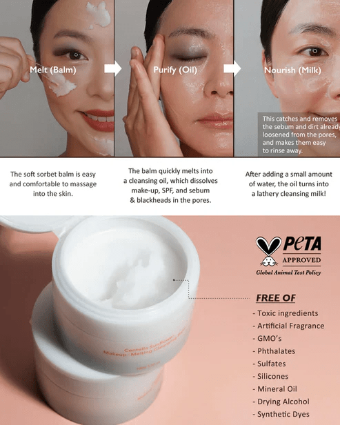 HARU HARU Wonder Centella Sunflower Makeup Melting Cleansing Balm 7 skincare-kbeauty-glowtime haru haru wonder centella sunflower make up melting cleansing balm
