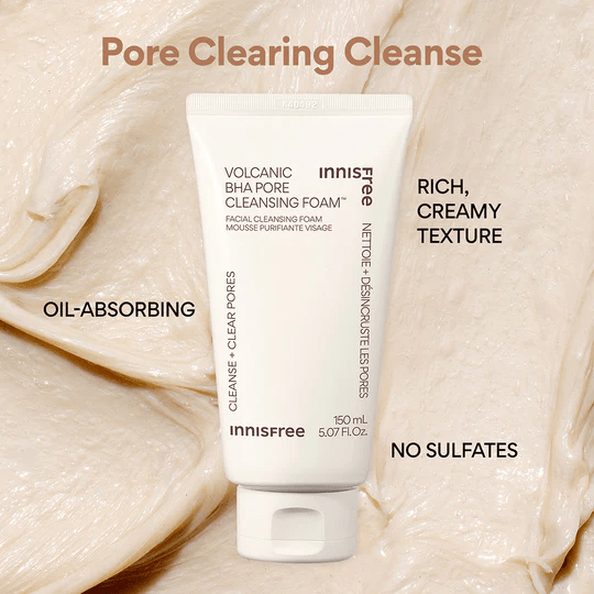 INNISFREE Volcanic POre BHA Cleansing Foam 6 skincare-kbeuaty-glowtime innisfree volcanic BHA Pore Cleansing foam