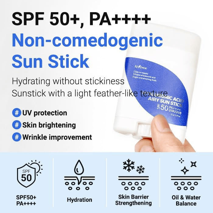 ISNTREE Hyaluronic Acid Sun Stick 3 skincare-kbeauty-glowtime isntree hyaluronic acid airy sun stick
