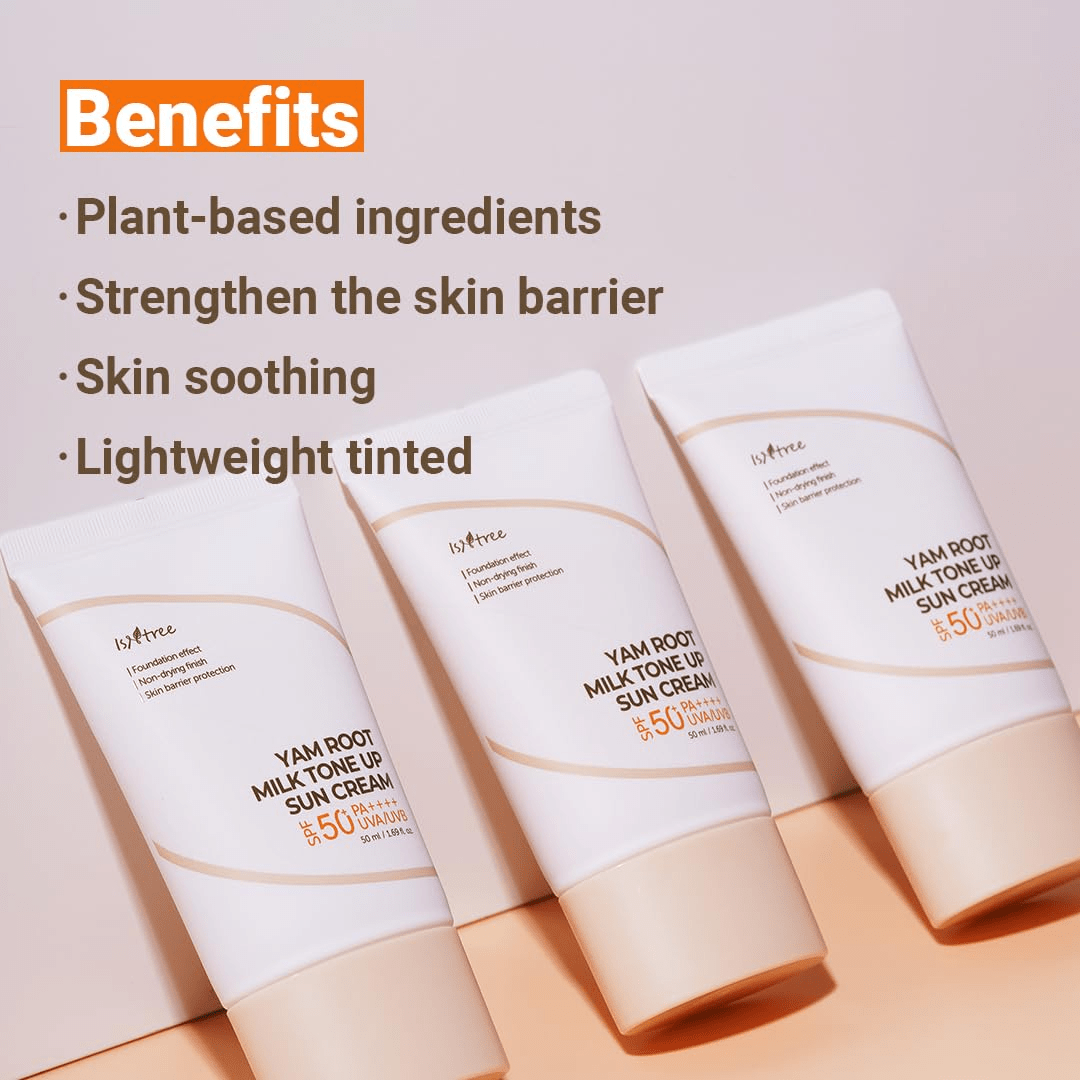 ISNTREE Yam Root MIlk Ton Up Sun Cream 4 skincare-kbeauty-glowtime-isntree yam root smilk tone up sun cream