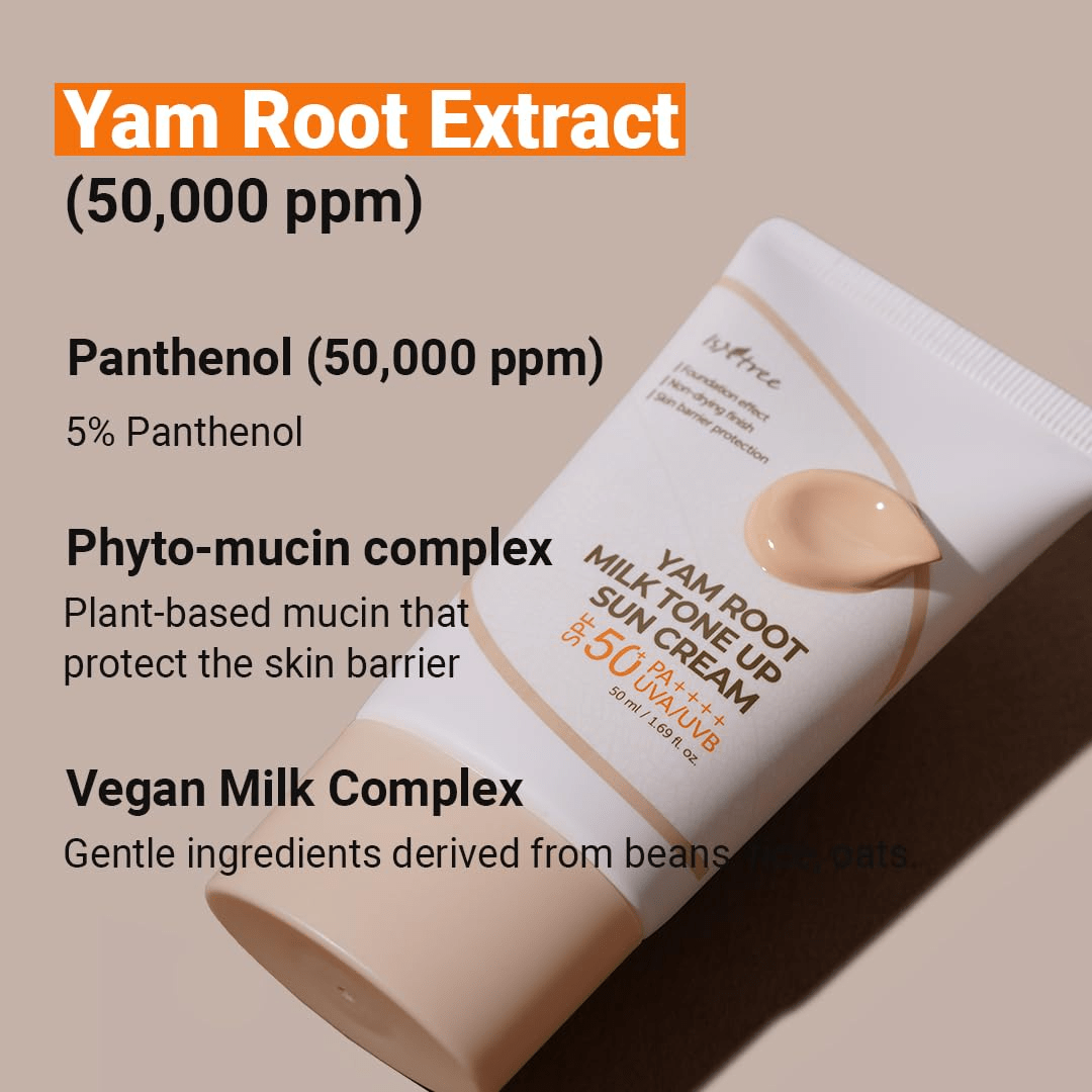 ISNTREE Yam Root MIlk Ton Up Sun Cream 5 skincare-kbeauty-glowtime-isntree yam root smilk tone up sun cream