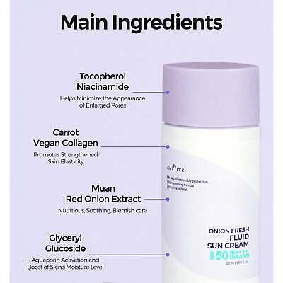 ISNTREEOnionFreshFluidSunCream 3 skincare-kbeuaty-glowtime isntree onion fresh fluid sun cream