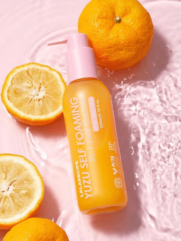 LALA RECIPE Yuzu Self Foaming 3 in 1 Peel cleanser 2