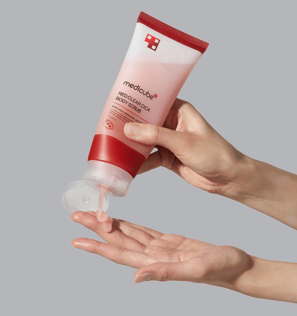 MEDICUBE REd Clear Cica Body Scrub 2 skincare-kbeauty-glowtime-medicube red clear cica body scrub