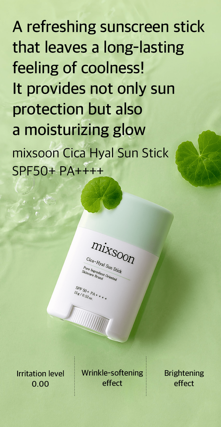 MIXSOON Cica Hyal Sun Stick 4 skincare-kbeauty-glowtime-mixsoon cica hyal sun stick