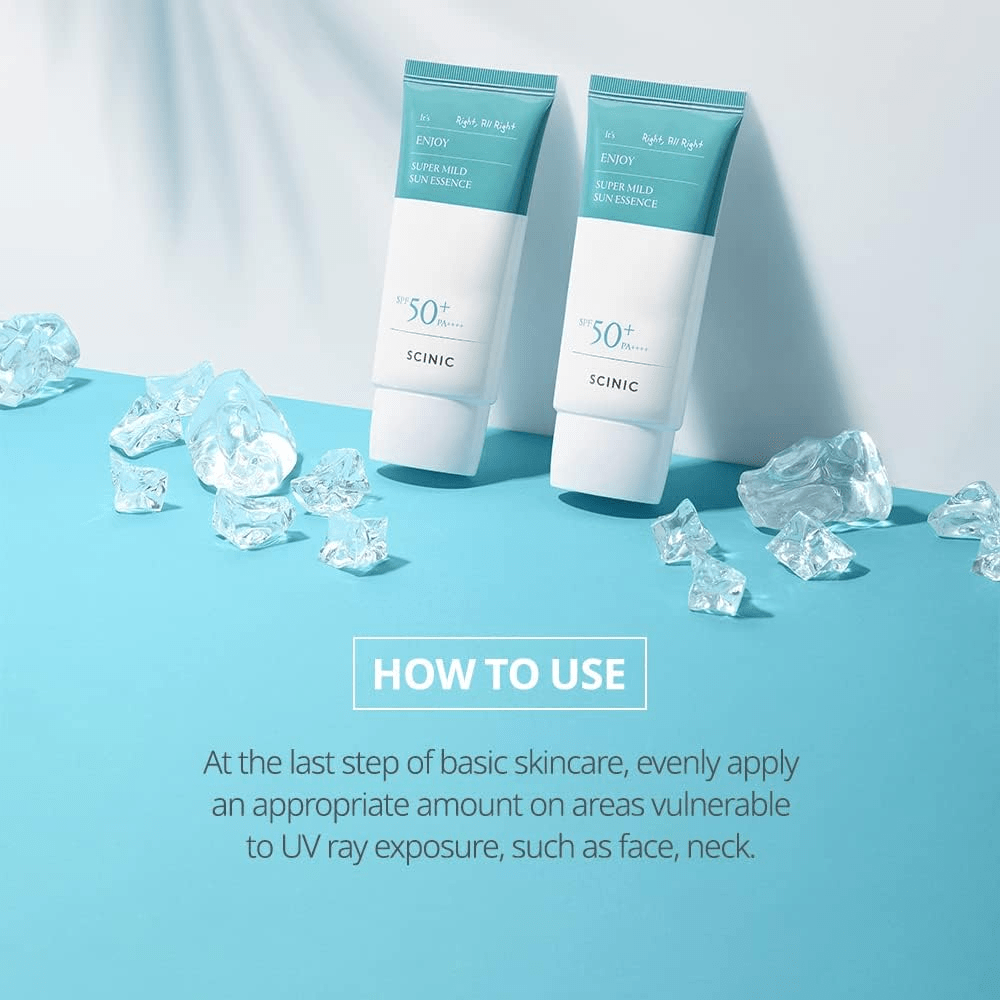 SCINIC Enjoy Super MIld Sun Essence 6 sk- scinic enjoy super mild sun essence