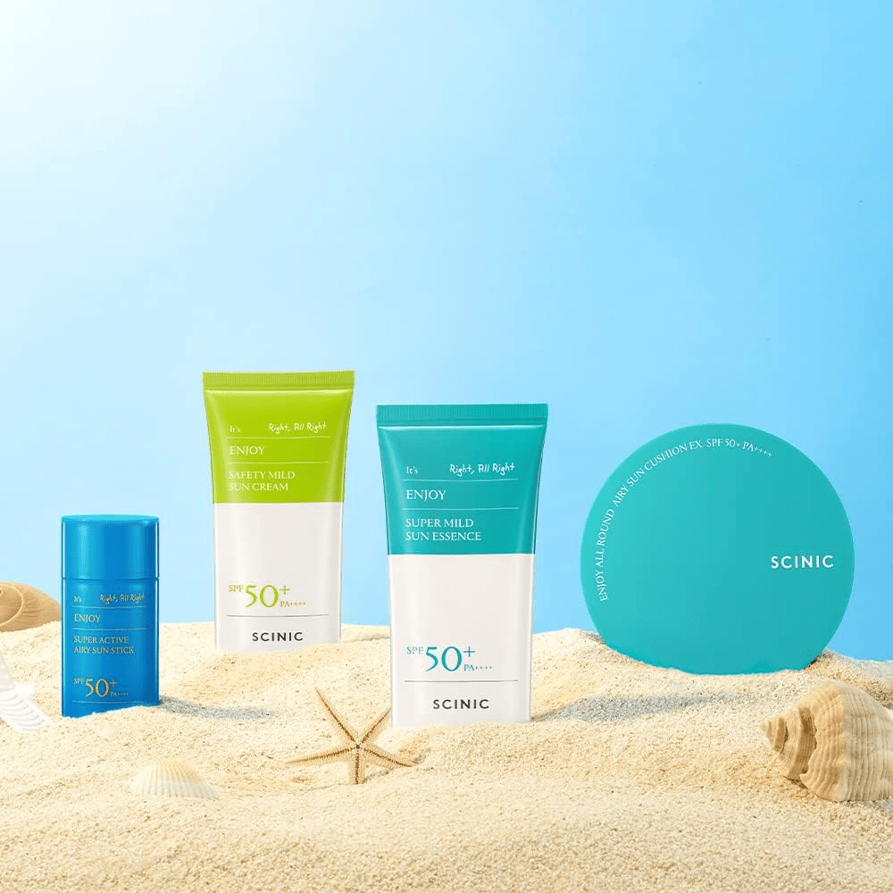 SCINIC Enjoy Super MIld Sun Essence 8 sk- scinic enjoy super mild sun essence