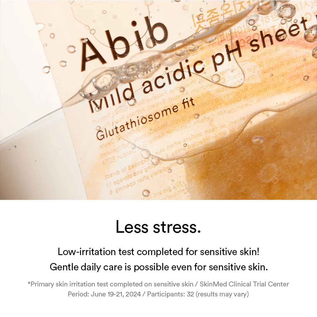 ABIB Mild Acidic pH Sheet Mask Glutathiosome 12 skincare-kbeauty-glowtime-abib mild acidic ph sheet mask glutathiosome fit
