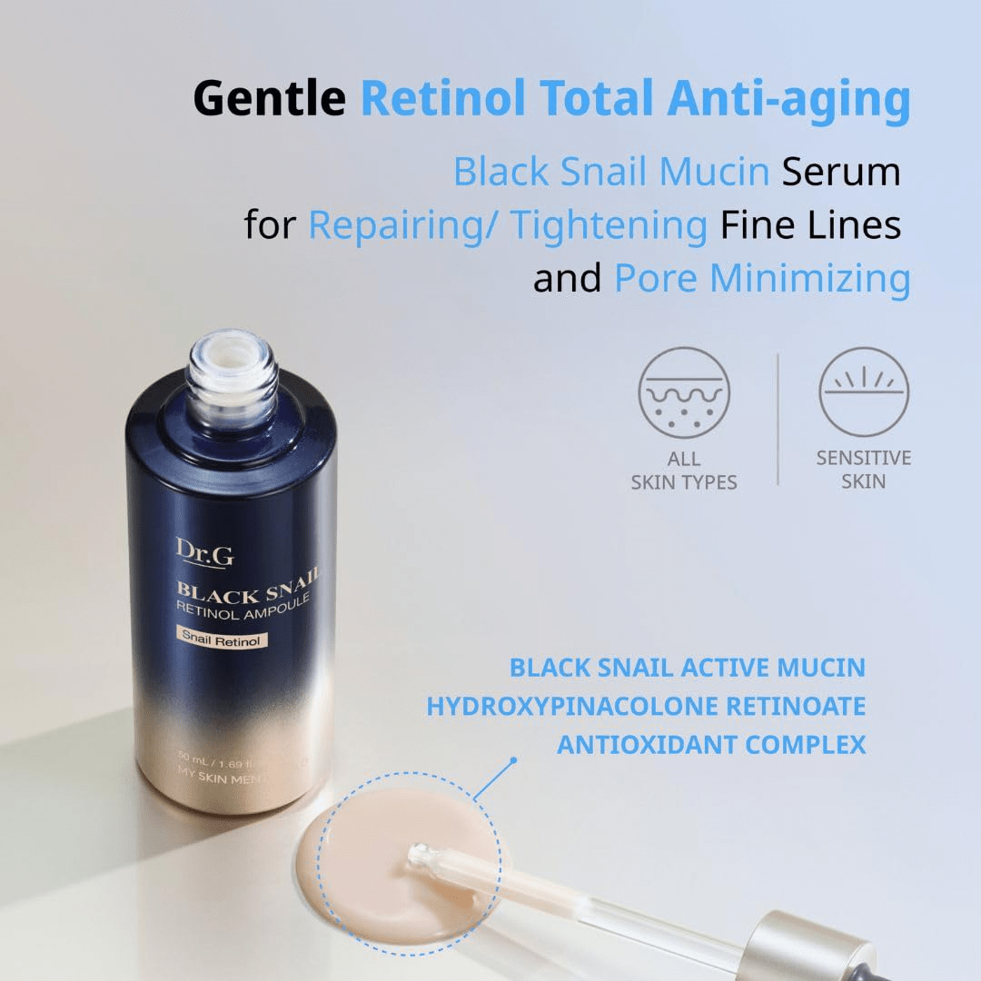 Dr G Black Snail Retinol Ampoule 3 skincare-kbeauty-glowtime-dr g black snail retinol ampoule