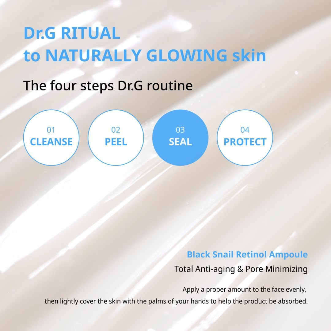 Dr G Black Snail Retinol Ampoule 6 skincare-kbeauty-glowtime-dr g black snail retinol ampoule