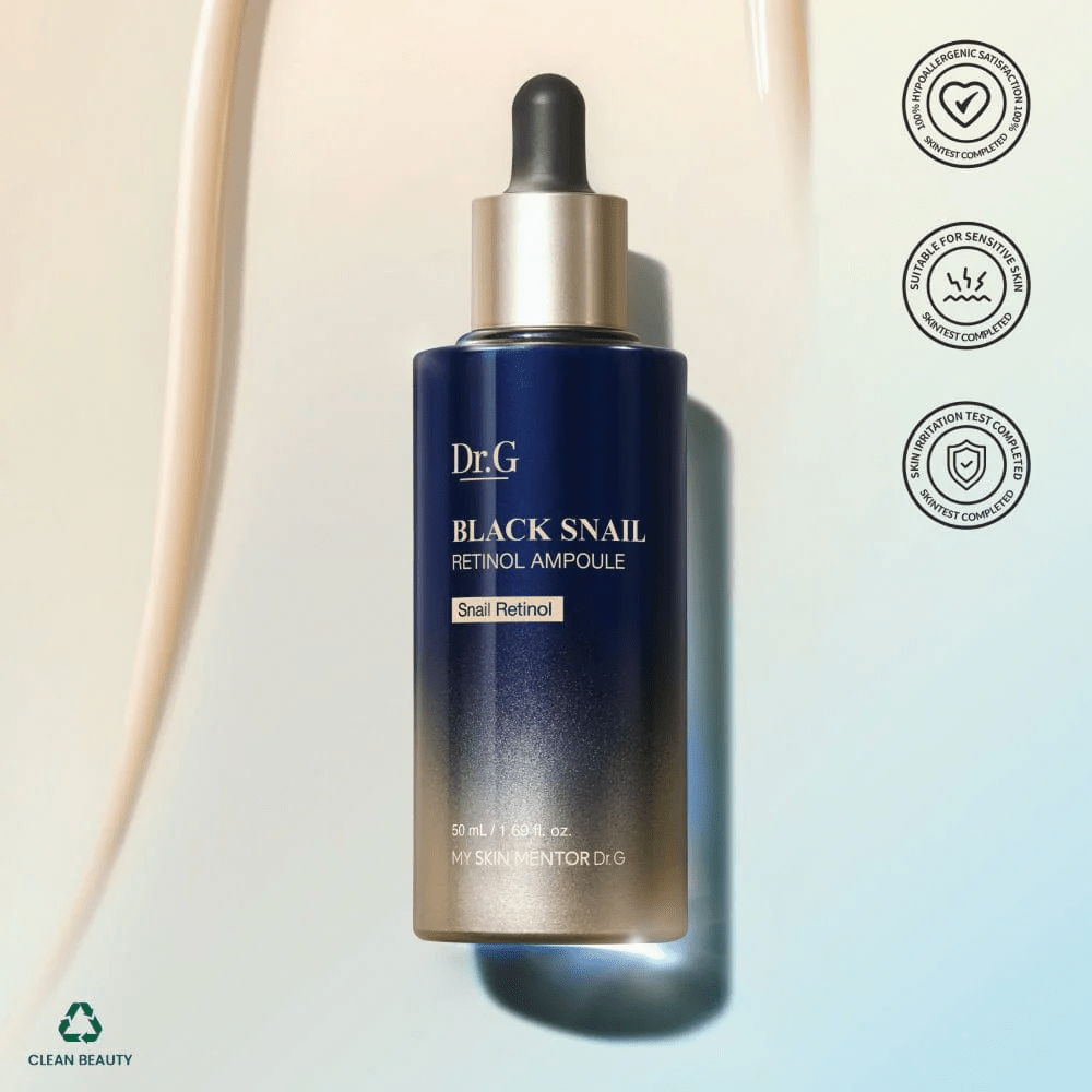 Dr G Black Snail Retinol Ampoule 8 skincare-kbeauty-glowtime-dr g black snail retinol ampoule