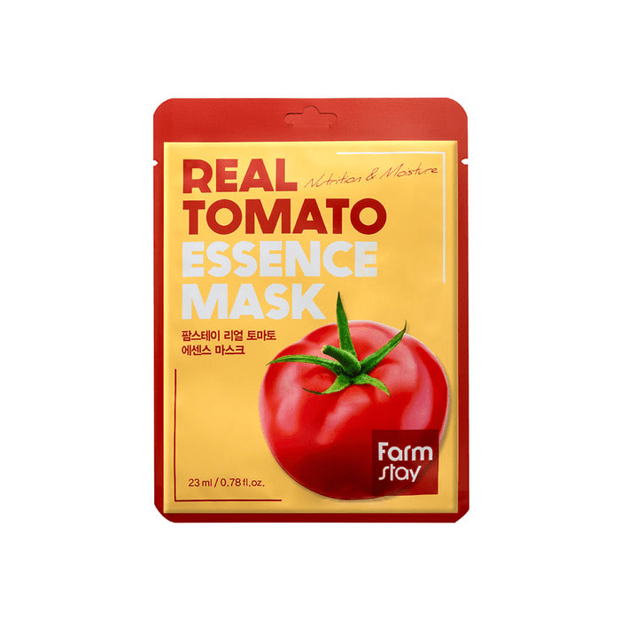 FARM STAY Real essence mask Tomato skincare-kbeauty-glowtime-farm stay real essence mask tomato