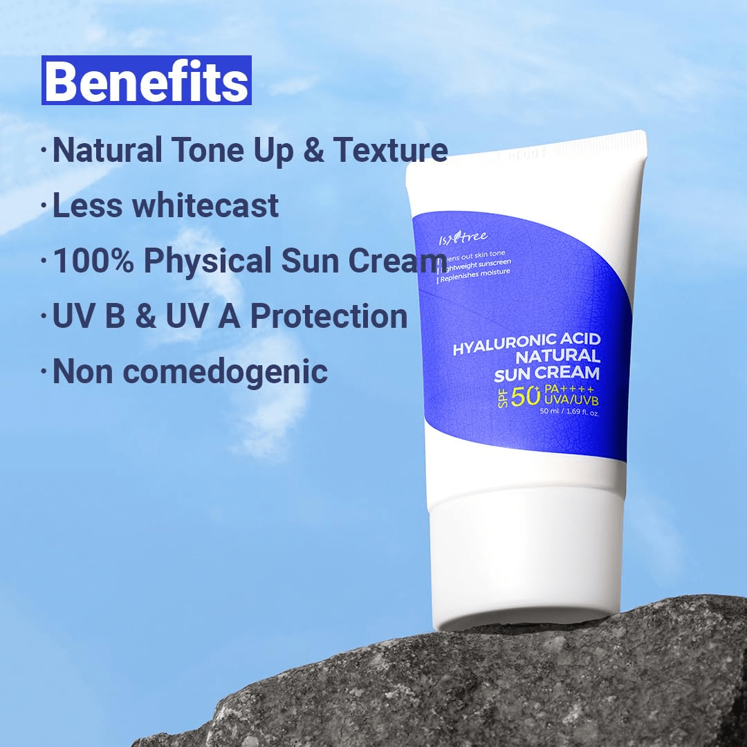 Isntree Hyaluronic Acid Natural sun cream 4 skincare-kbeauty-glowtime- isntree hyaluronic acid natural sun cream