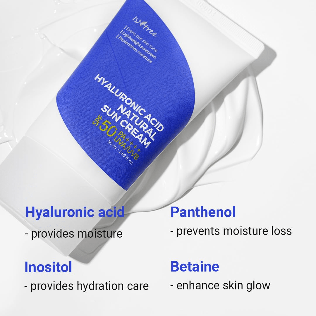Isntree Hyaluronic Acid Natural sun cream 5 skincare-kbeauty-glowtime- isntree hyaluronic acid natural sun cream