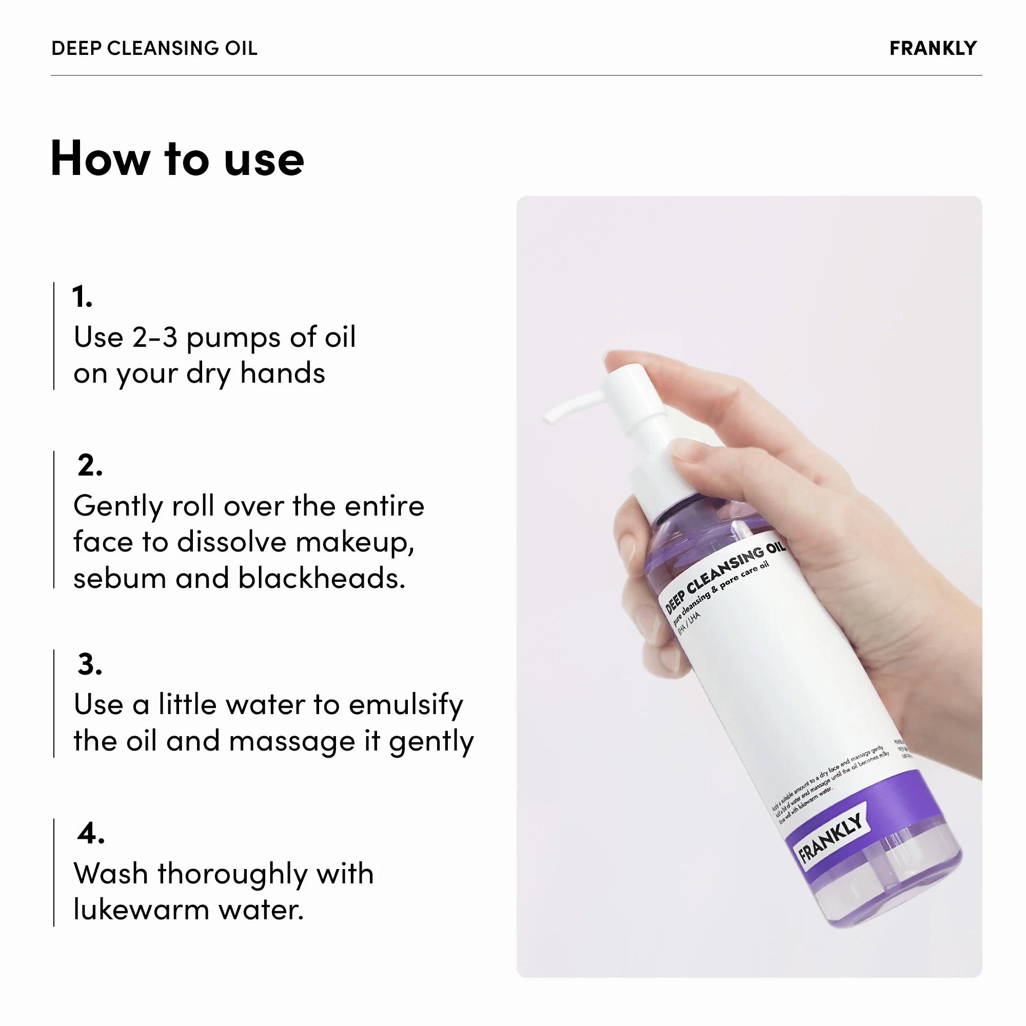 FRANKLY Deep Cleansing Oil 5 skincare-kbeauty-glowtime-frankly deep cleansing oil