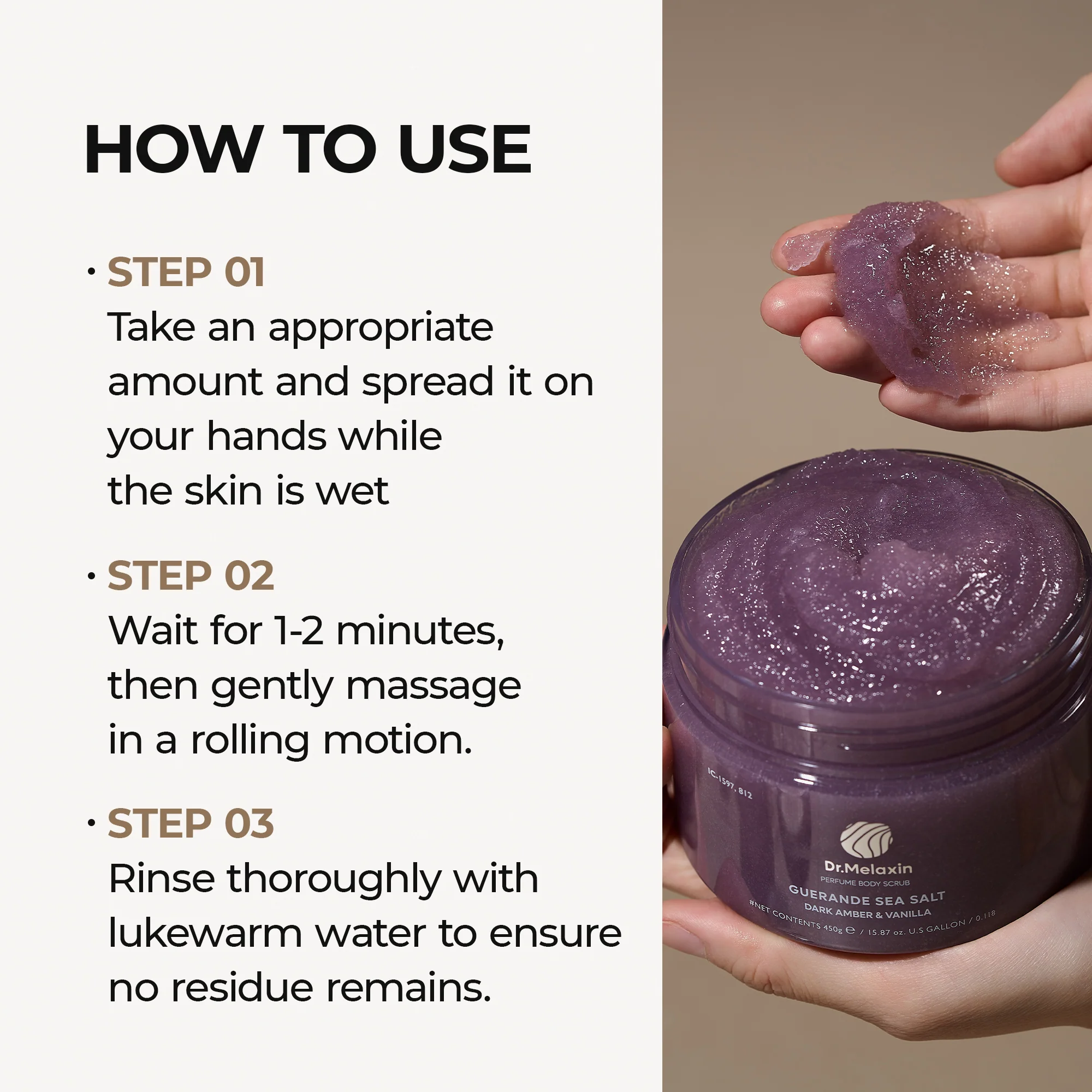 DR MELAXIN Guarande Sea Salt Perfume Body Scrub Rose 6 skincare-kbeauty-glowtime-dr melaxin guarande sea salt perfume body scrub rose