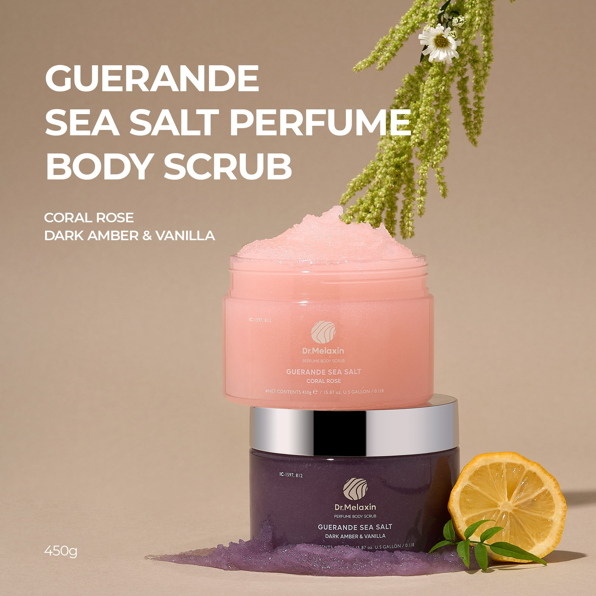 DR MELAXIN Guarnade Sea Salt Perfume Body Scrub Amber and Vanilla 3 skincare-kbeauty-glowtime-dr melaxin guerande sea salt perufme body scrub