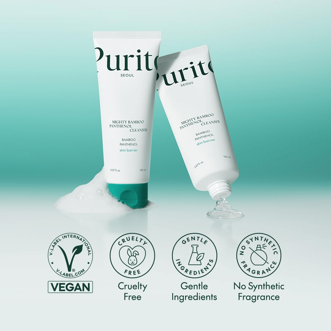 PURITO Mighty Bamboo Panthenol Cleanser 2 skincare-kbeauty-glowtime-purito might bamboo pantehnol cleanser