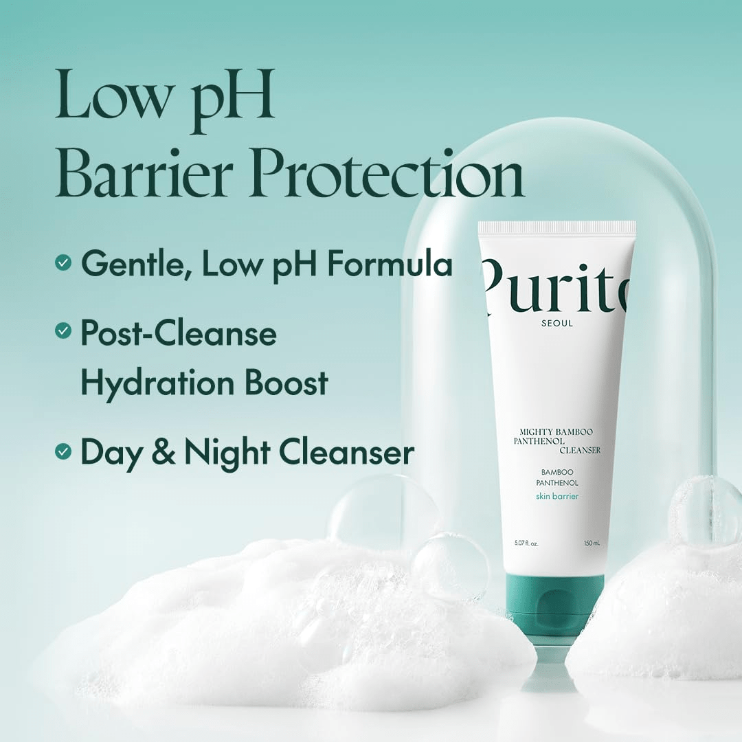 PURITO Mighty Bamboo Panthenol Cleanser 4 skincare-kbeauty-glowtime-purito might bamboo pantehnol cleanser
