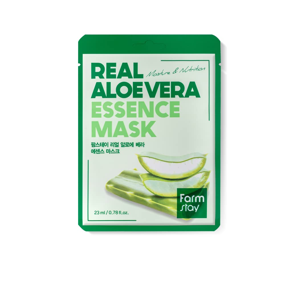FARM STAY Real Essence Mask Aloe skincare-kbeauty-glowtime- Real ESsence Mask Aloe Vera