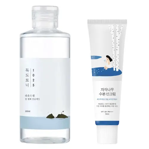 ROUND LAB 1025 DOKDO Toner Birch Juice Moisturizing Sunscreen Set 1 skincare-kbeauty-glowtime-Round lab 1025 dokdo toner birch juice moisturizing sunscreen