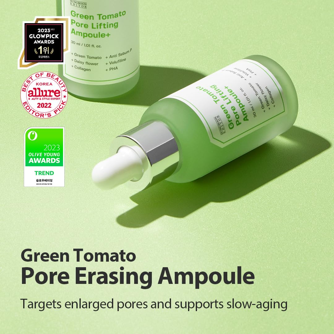 SUNGBOON EDITOR Green Tomato POre LIfting Ampoule 4 skincare-kbeauty-glowtime-sungboon edition green tomato pore lifting ampoule