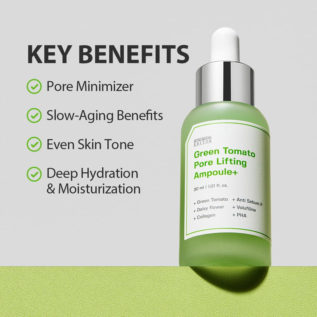 SUNGBOON EDITOR Green Tomato POre LIfting Ampoule 6 skincare-kbeauty-glowtime-sungboon edition green tomato pore lifting ampoule