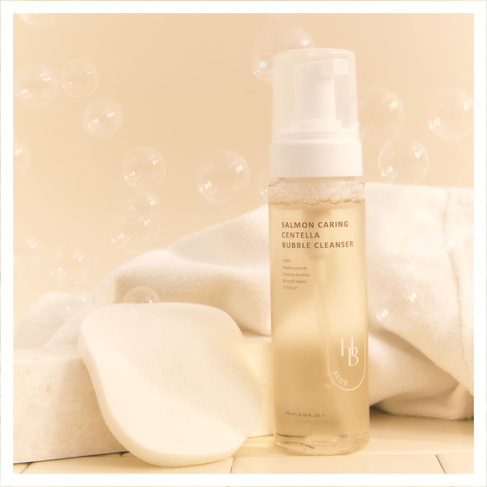HEVEBLUE Salmon Caring Centella Bubble Cleanser 5 skincare-kbeauty-glowtime-heveblue salmon caring centella bubble cleanser