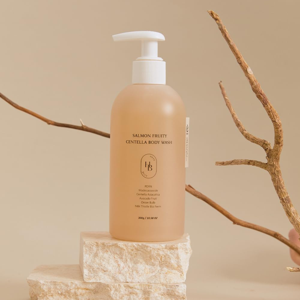 HEVEBLUE Salmon Fruity Centella Body Wash 3 skincare-kbeauty-glowtime-heveblue salmon fruity centella body wawsh