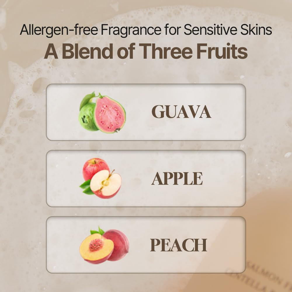 HEVEBLUE Salmon Fruity Centella Body Wash 4 skincare-kbeauty-glowtime-heveblue salmon fruity centella body wawsh