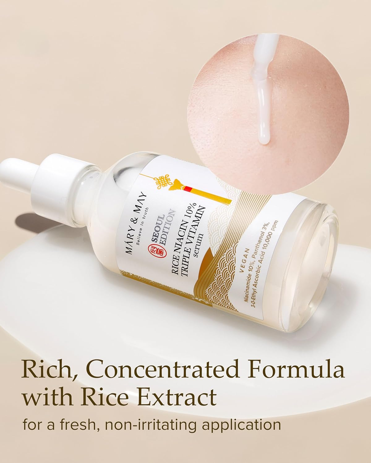 MARY & MAY Rice Niacin 10% Triple Vitamin Serum 6 skincare-kbeauty-glowtime-mary and mary rice niacin 10 triple vitamin serum
