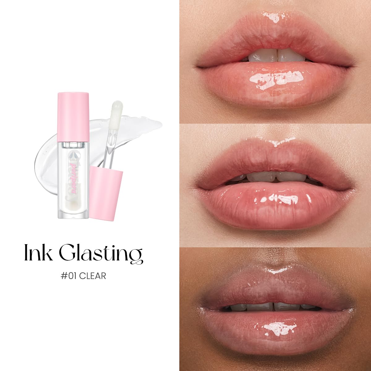 PERIPERA Ink Glasting LIp Gloss 01 Clear 5 skincare-kbeauty-glowtime-peripera ink glasting lip gloss 01 clear