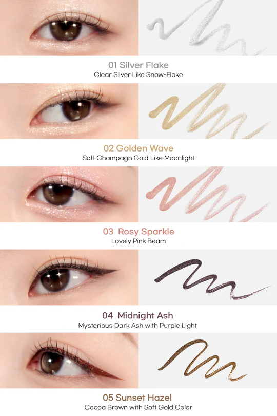 ROM&ND Twinkle Pen Liner 01 Silver Flake 2 skincare-kbeauty-glowtime-rom&nd twinkle pen liner