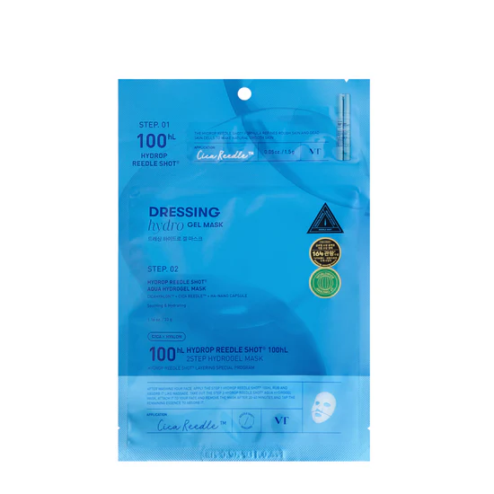 VT COSMETICS Hydrop Reedle Shot 100hL 2 Step Hydrogel Mask 1 skincare-kbeauty-glowtime-vt cosmetics hydrop reedle shot 100hL 2 step hydrogel mask