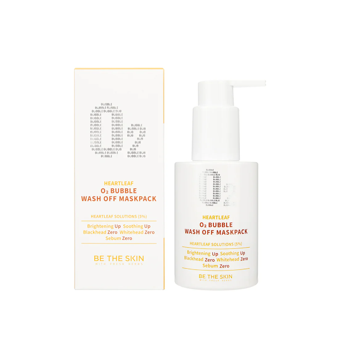 BE THE SKIN Heartleaf o2 bubble wash off mask pack 1 skincare-kbeauty-glowtime-be the skin heartleaf o2 bubble wash off mask pack