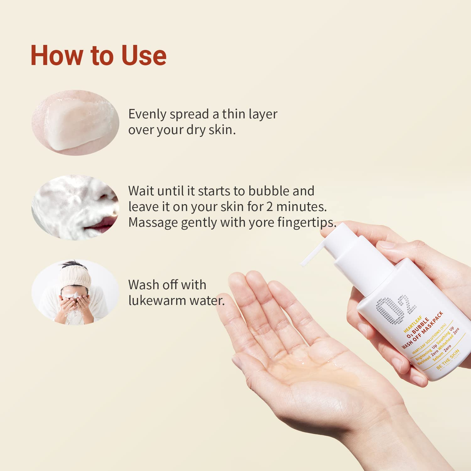 BE THE SKIN Heartleaf o2 bubble wash off mask pack 5 skincare-kbeauty-glowtime-be the skin heartleaf o2 bubble wash off mask pack