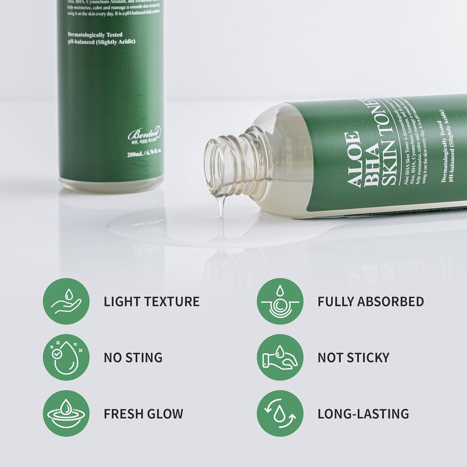 BENTON Aloe BHA Skin Toner 200ml 5 skincare-kbeauty-glowtime-bentone aloe bha skin toner