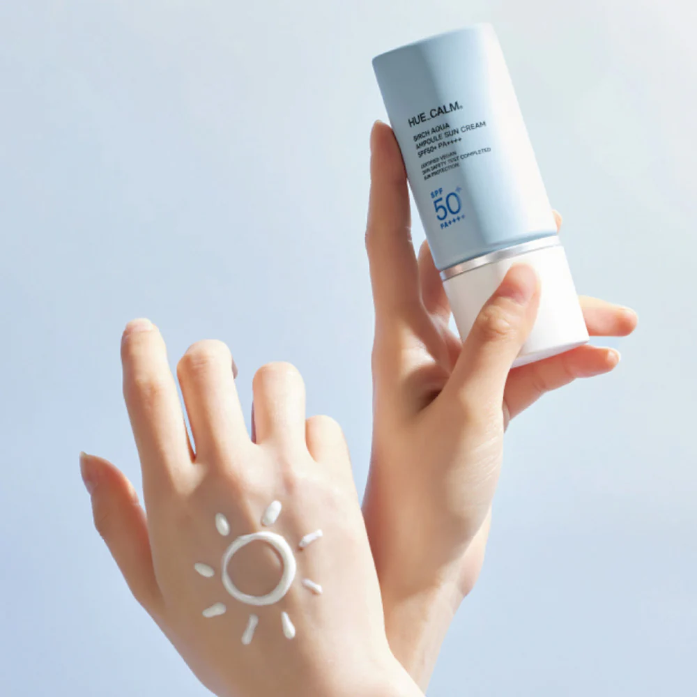 HUECALM Birch Aqua Ampoule Sun Cream 2 skincare-kbeauty-glowtime-huecalm birch aqua ampoule sun cream