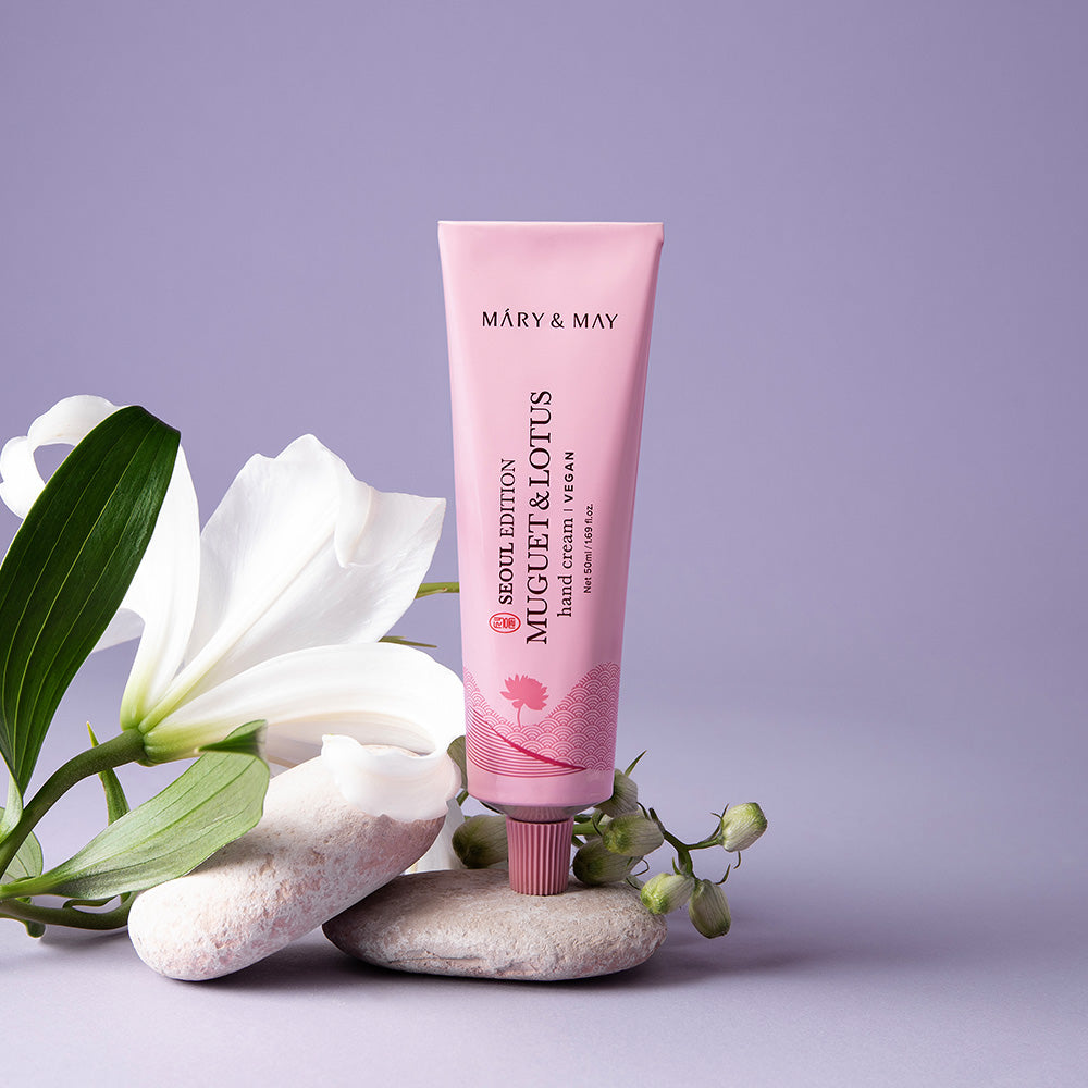 skincare-kbeauty-glowtime-mary & May muguet and lotus hand cream