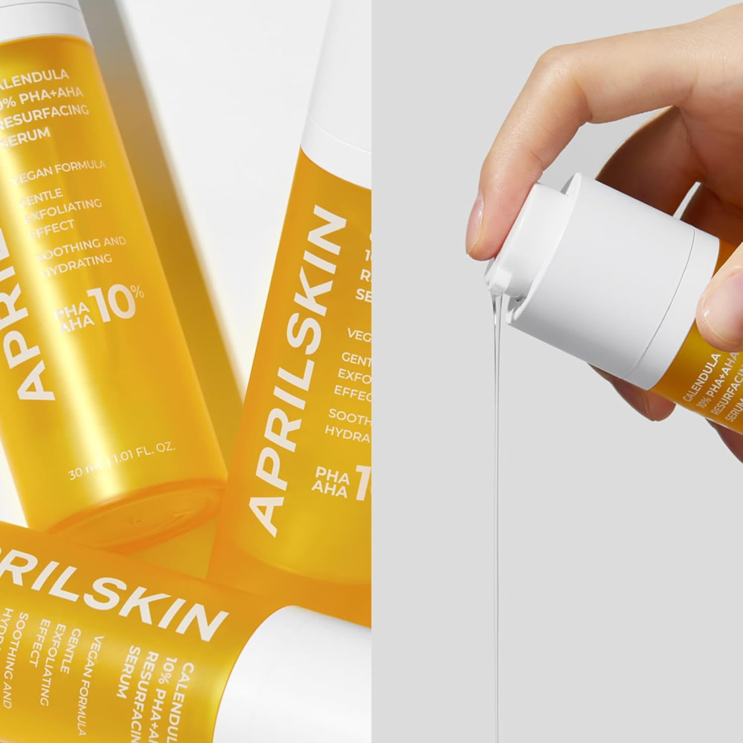 APRIL SKIN Calendula 10% PHA and AHA Resurfacing Serum 4 skincare-kbeauty-glowtime-april skin calendula 10% pha and aha resurfacing serum